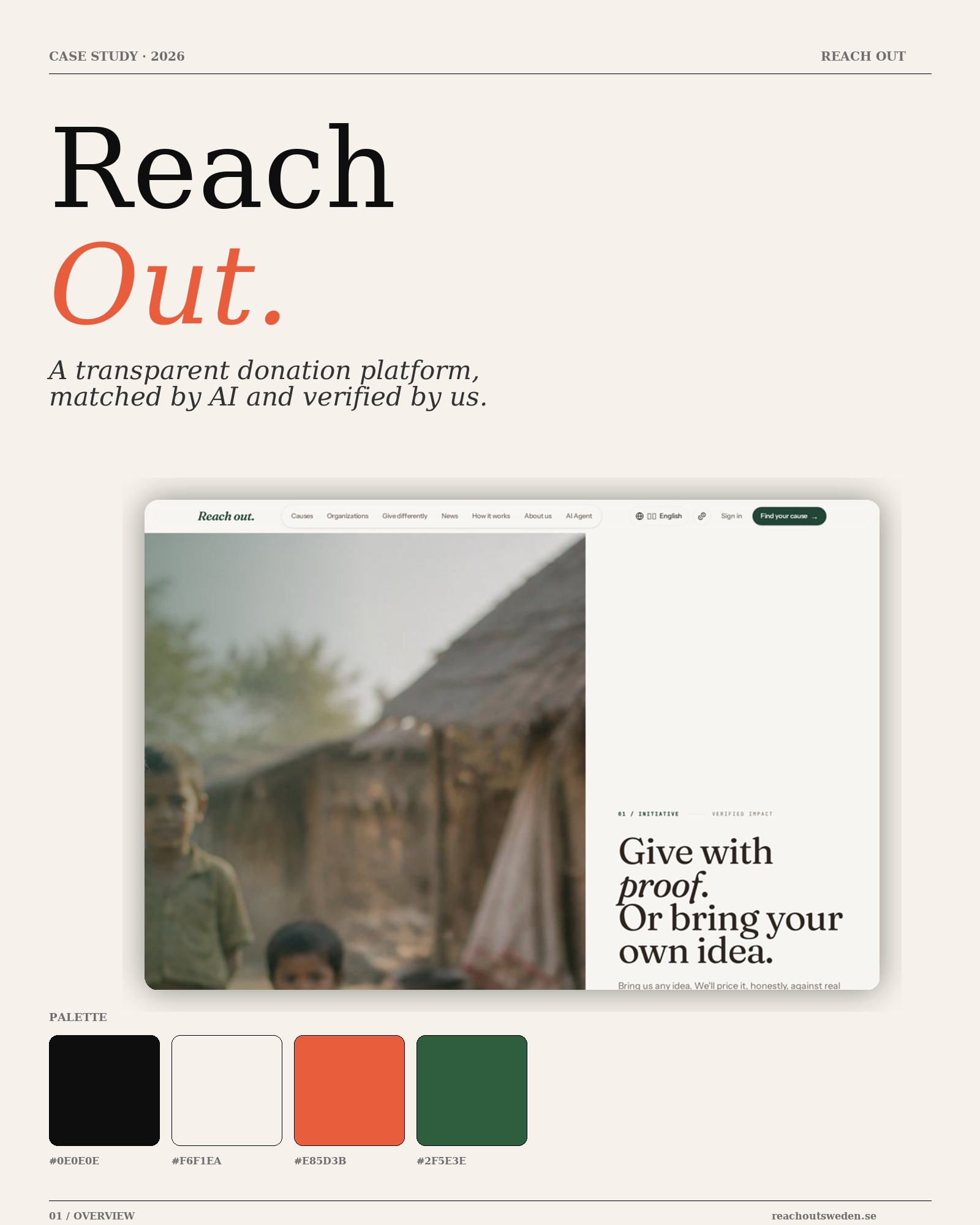 Reach Out โ Overview poster